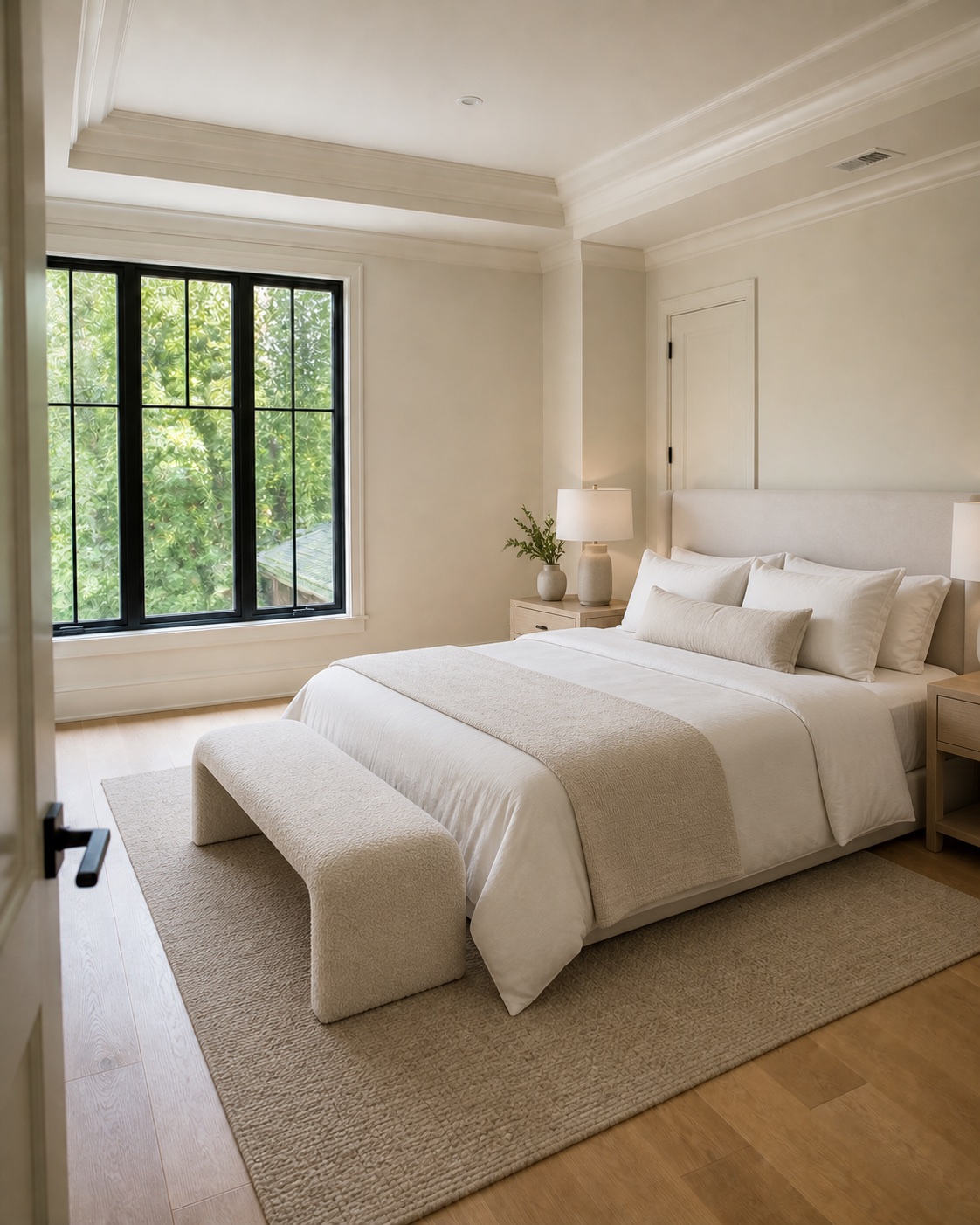 Primary bedroom created with AI virtual staging for real estate