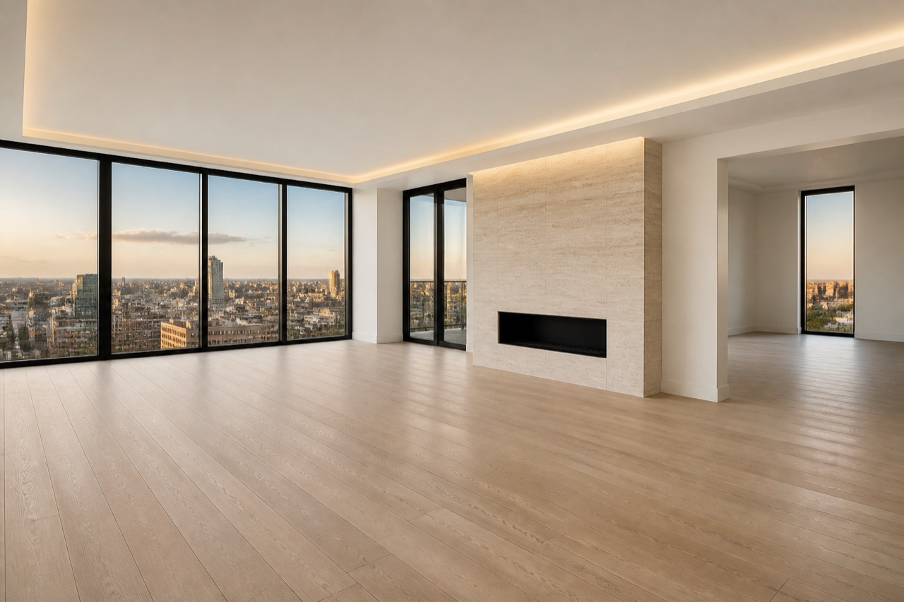 Modern penthouse before virtual staging