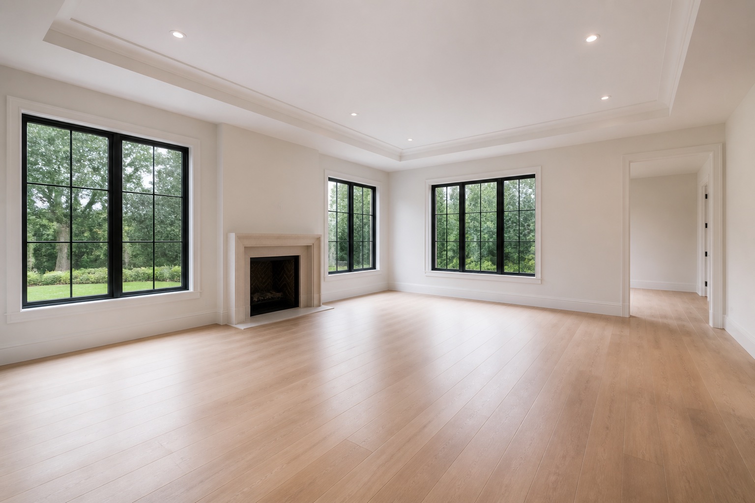 Empty living room ready for virtual furniture staging
